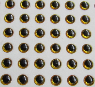 3-D tarrasilmät kulta 4.5mm 50kpl